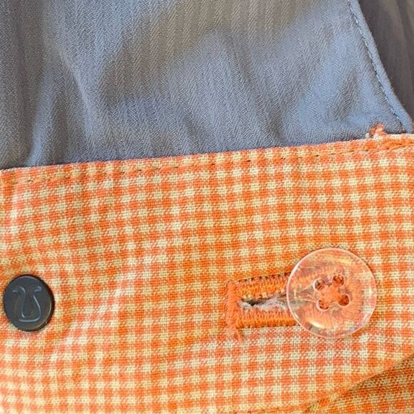 Lululemon Mens Commission Golf Shorts Size 36 Orange Check Print Color - Picture 5 of 9